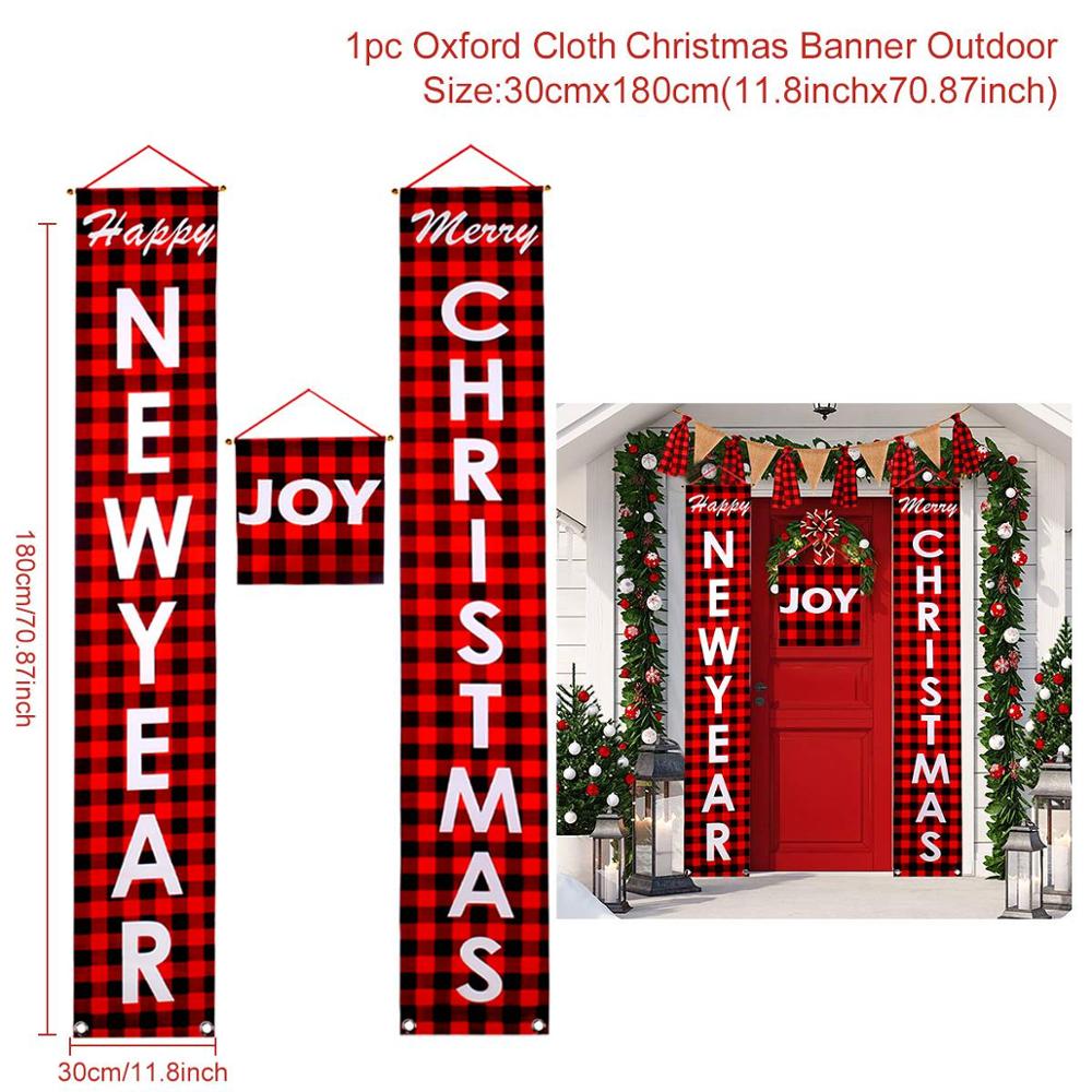 Christmas Door Decoration 2022 Merry Christmas Banner Decor for Home Hanging Xmas Ornament Navidad Happy New Year Gift 2023