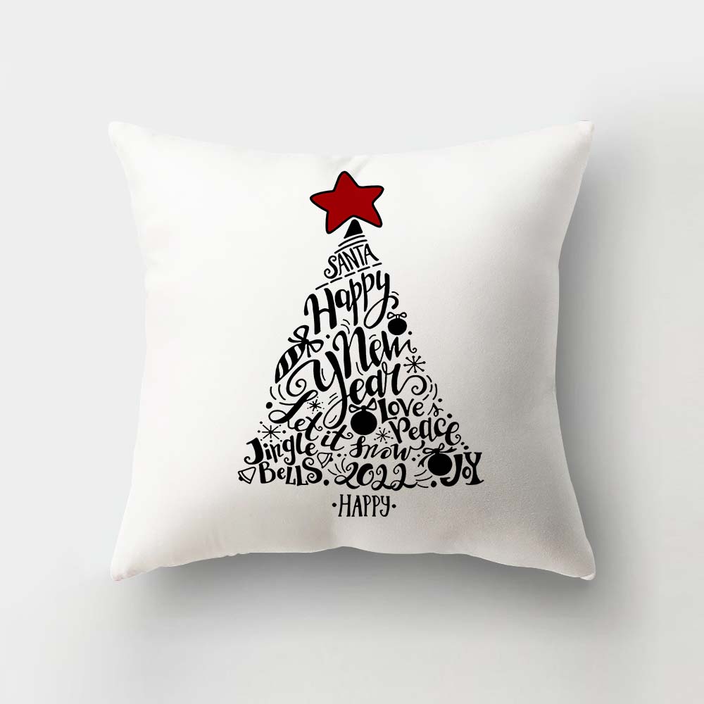 45cm Chrismas Cushion Cover PillowCase Christmas Decoration For Home 2022 Navidad Xmas Noel Cristmas Ornament New Year Gift 2023