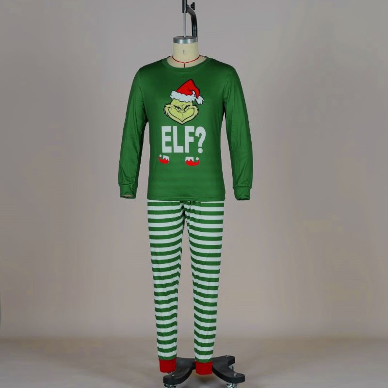 Christmas Matching Family Pajamas Elf Sets 2022 Xmas Cartoon Print Pjs Adult Kids Outfits Baby Jumpsuit Family Matching Pyjamas