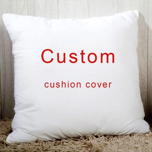 Custom Cushion Cover Wedding Pictures Halloween decoration Personalized Pillow Case For Sofa Bed Chair Window Seat Christmas