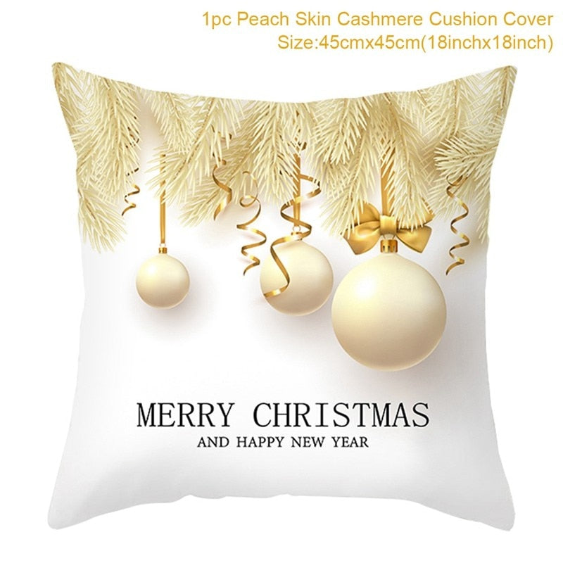 45cm Chrismas Cushion Cover PillowCase Christmas Decoration For Home 2022 Navidad Xmas Noel Cristmas Ornament New Year Gift 2023