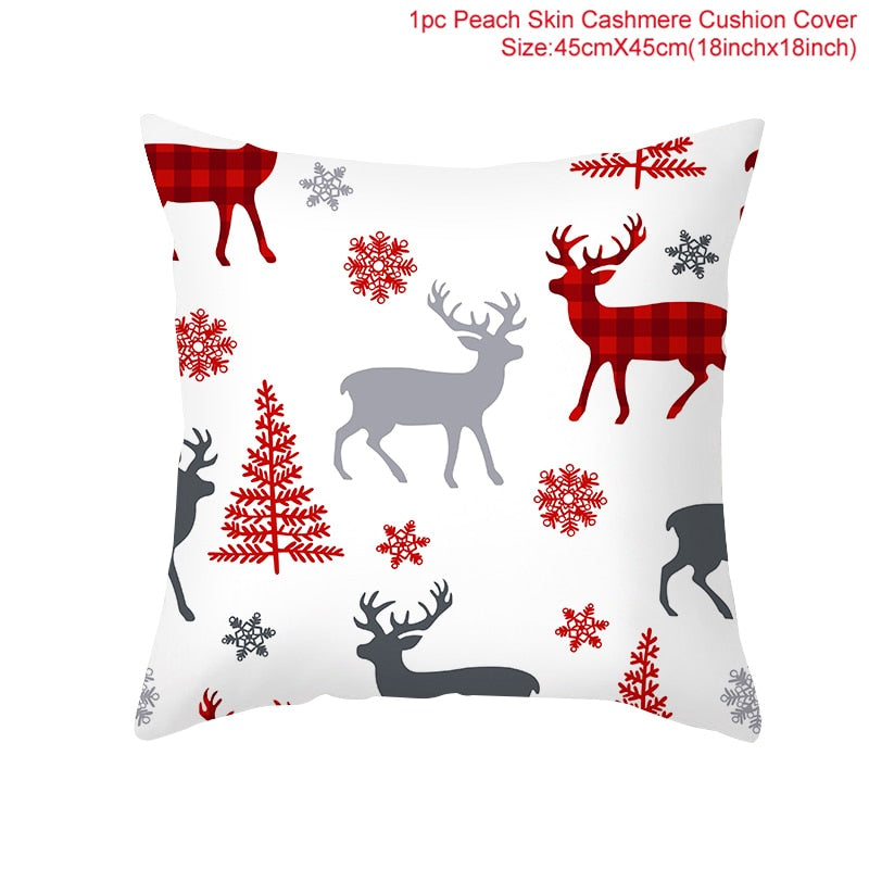 45cm Chrismas Cushion Cover PillowCase Christmas Decoration For Home 2022 Navidad Xmas Noel Cristmas Ornament New Year Gift 2023