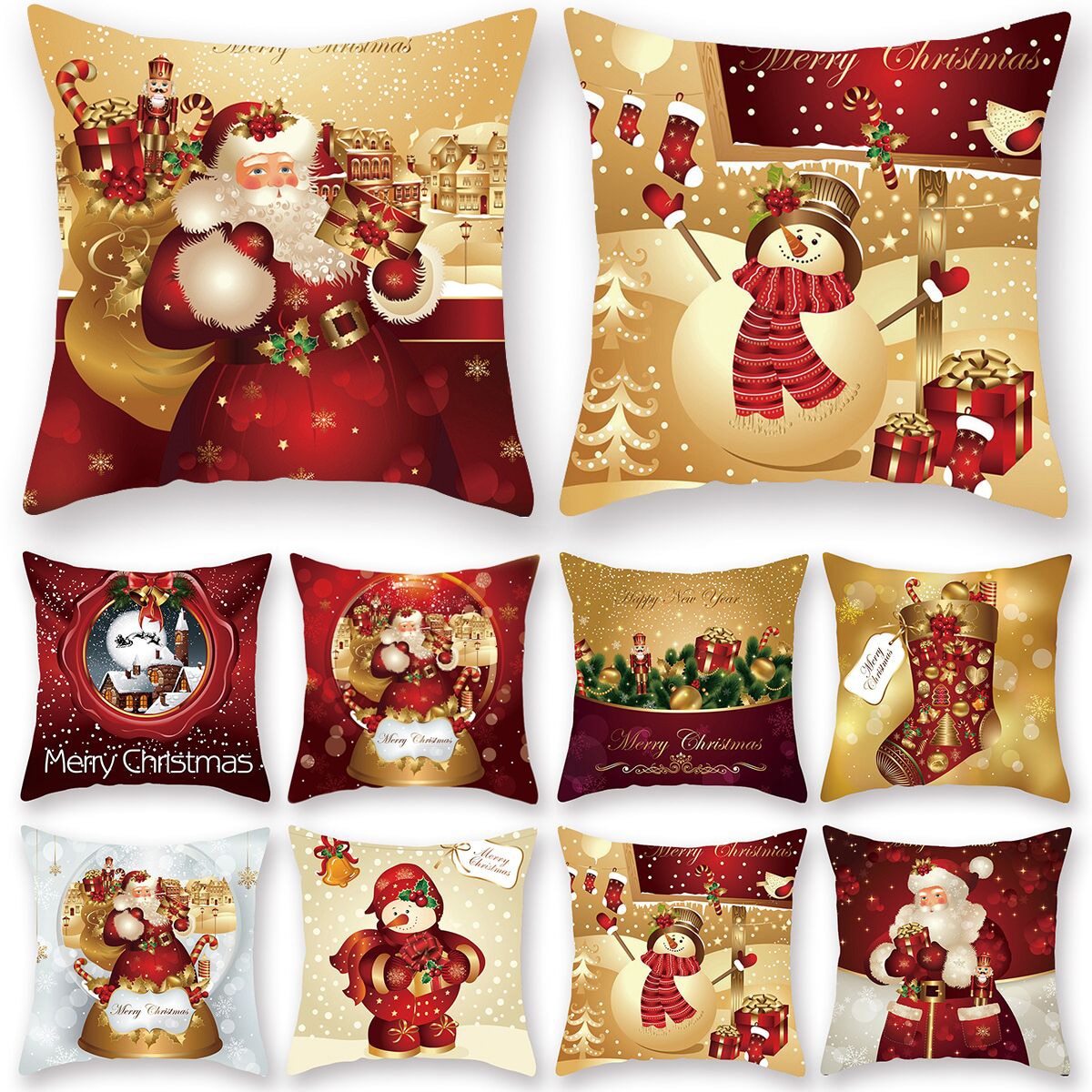 45cm Chrismas Cushion Cover PillowCase Christmas Decoration For Home 2022 Navidad Xmas Noel Cristmas Ornament New Year Gift 2023