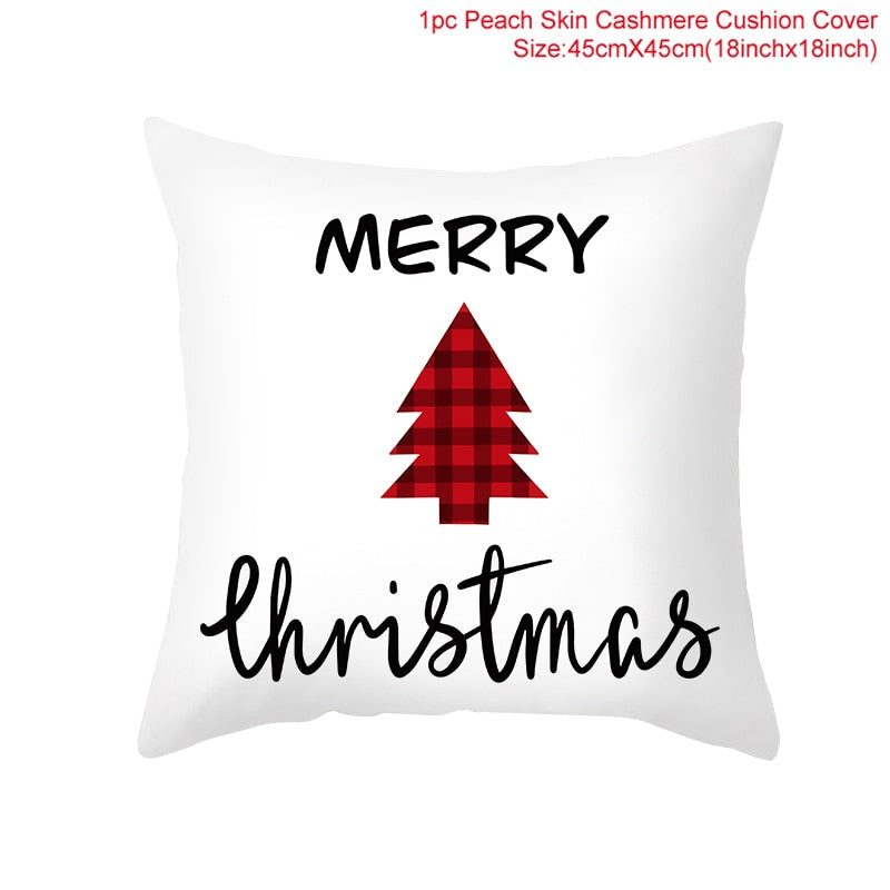 45cm Chrismas Cushion Cover PillowCase Christmas Decoration For Home 2022 Navidad Xmas Noel Cristmas Ornament New Year Gift 2023