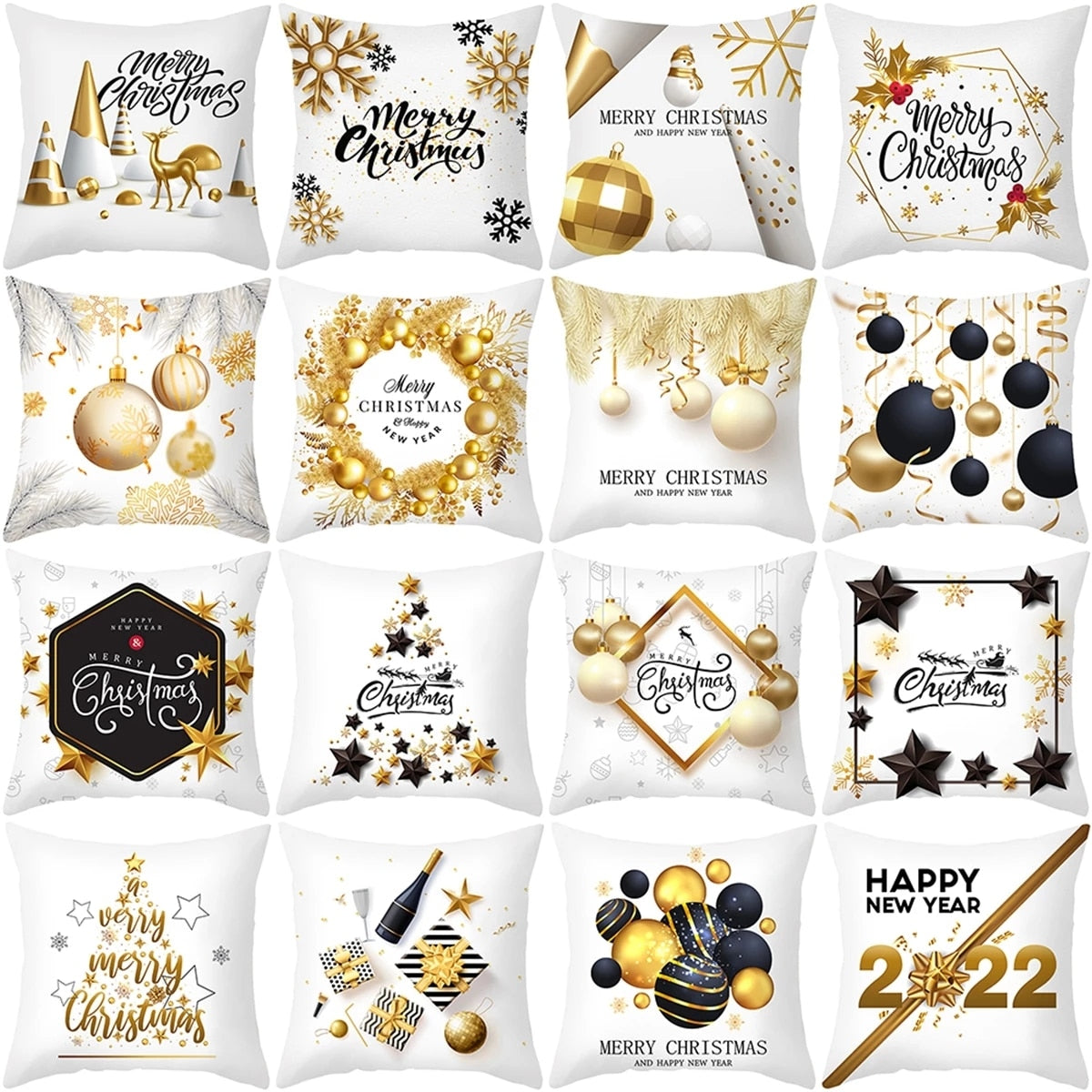 45cm Chrismas Cushion Cover PillowCase Christmas Decoration For Home 2022 Navidad Xmas Noel Cristmas Ornament New Year Gift 2023